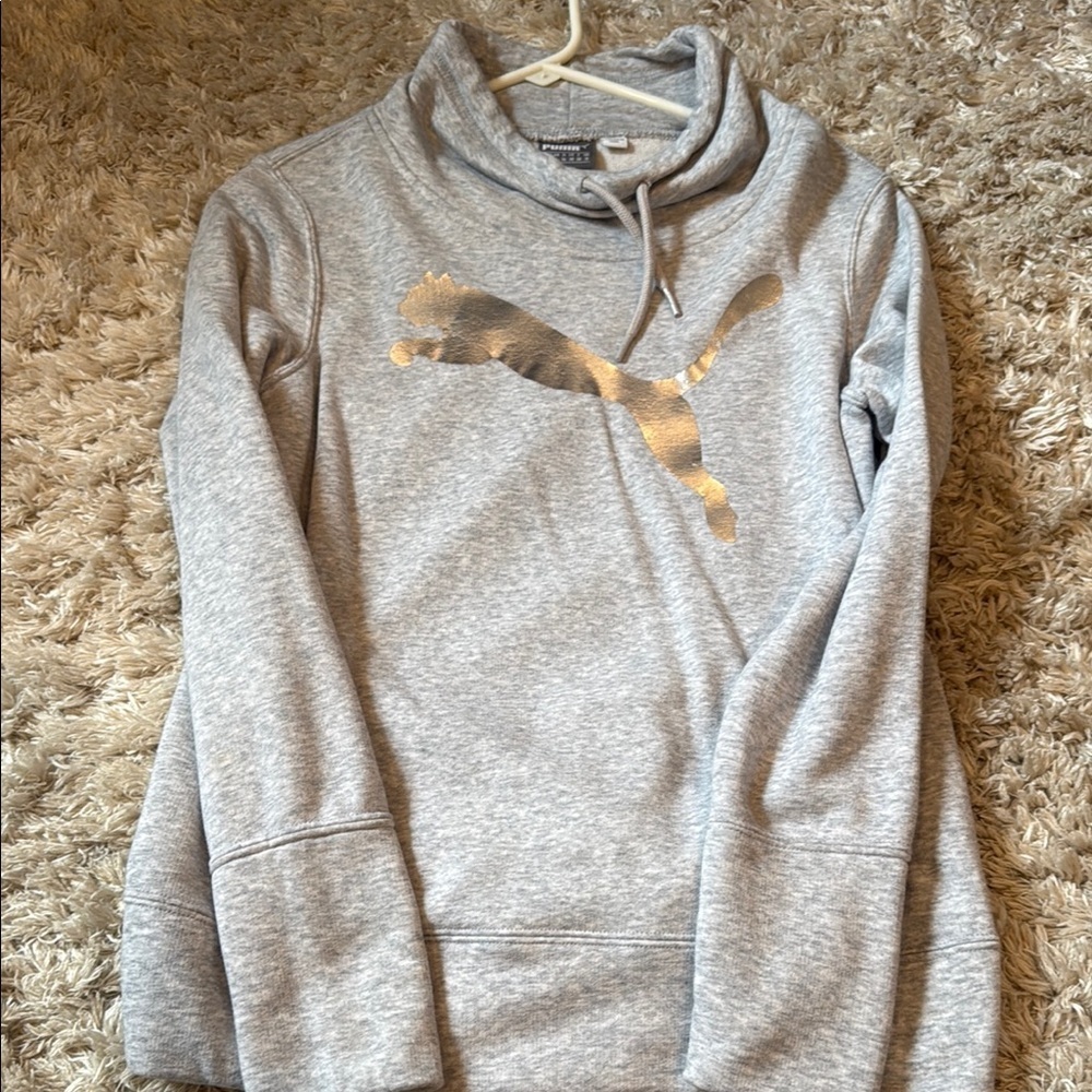 Puma Gray Sweatshirt with Silver Logo